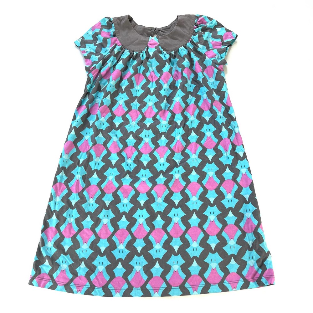 Hanna Anderson girl’s fox cotton shirt sleeves dress